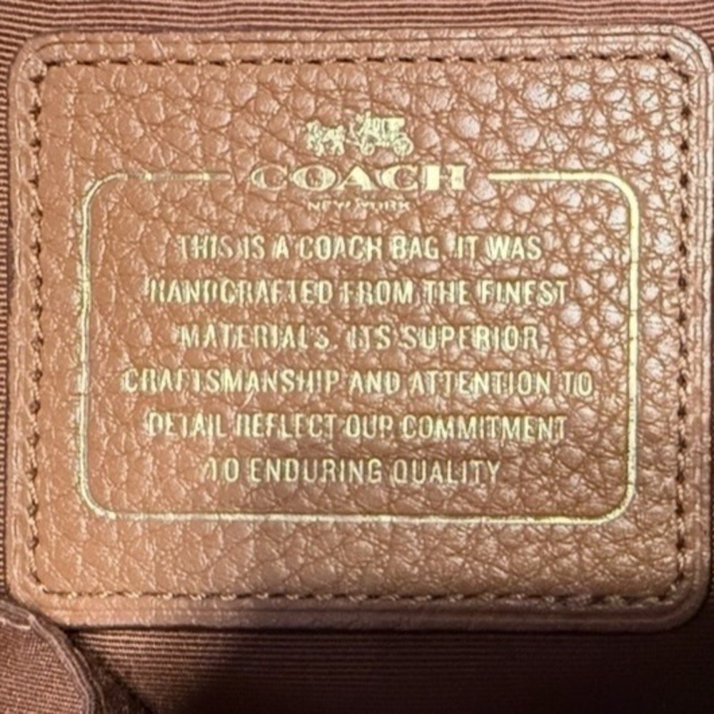 Coach Central Satchel F55662 Saddle Brown Pebbled Leather 14x9x5" Bag $395 MSRP! - Picture 12 of 16